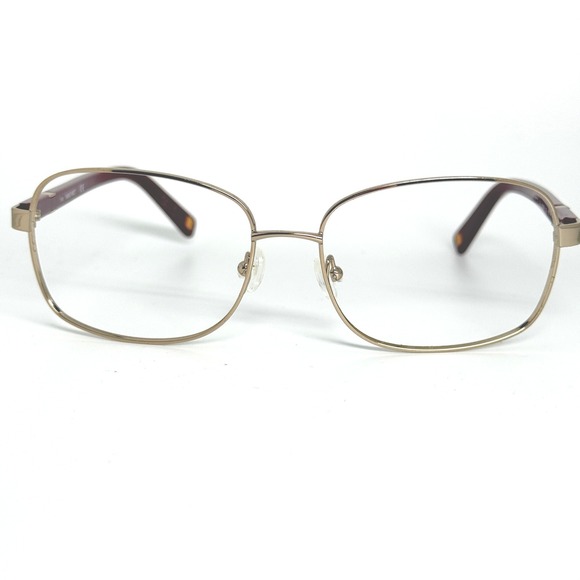 Nine West Accessories - Nine West NW123S 780 Gold Burgundy Square Eyeglasses Frames 57-16-135 21813